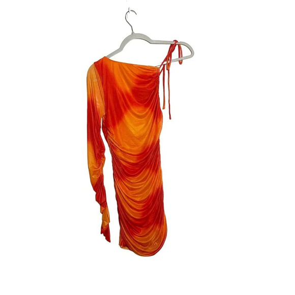 Camila Coelho Seri Mini Dress Orange Tie Dye Bodycon Size XS Revolve - Picture 4 of 8